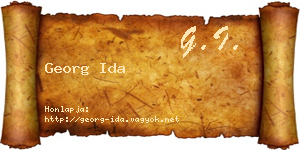 Georg Ida névjegykártya